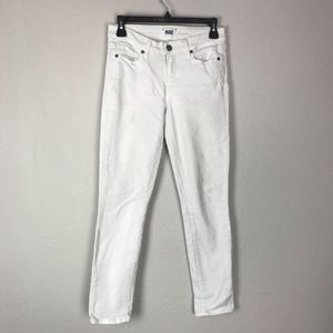 Paige Kylie Crop White Skinny Denim Jeans Sz 26